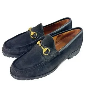 Gucci | Shoes | Gucci Vintage Black Suede Horsebit Mens  display picture 2